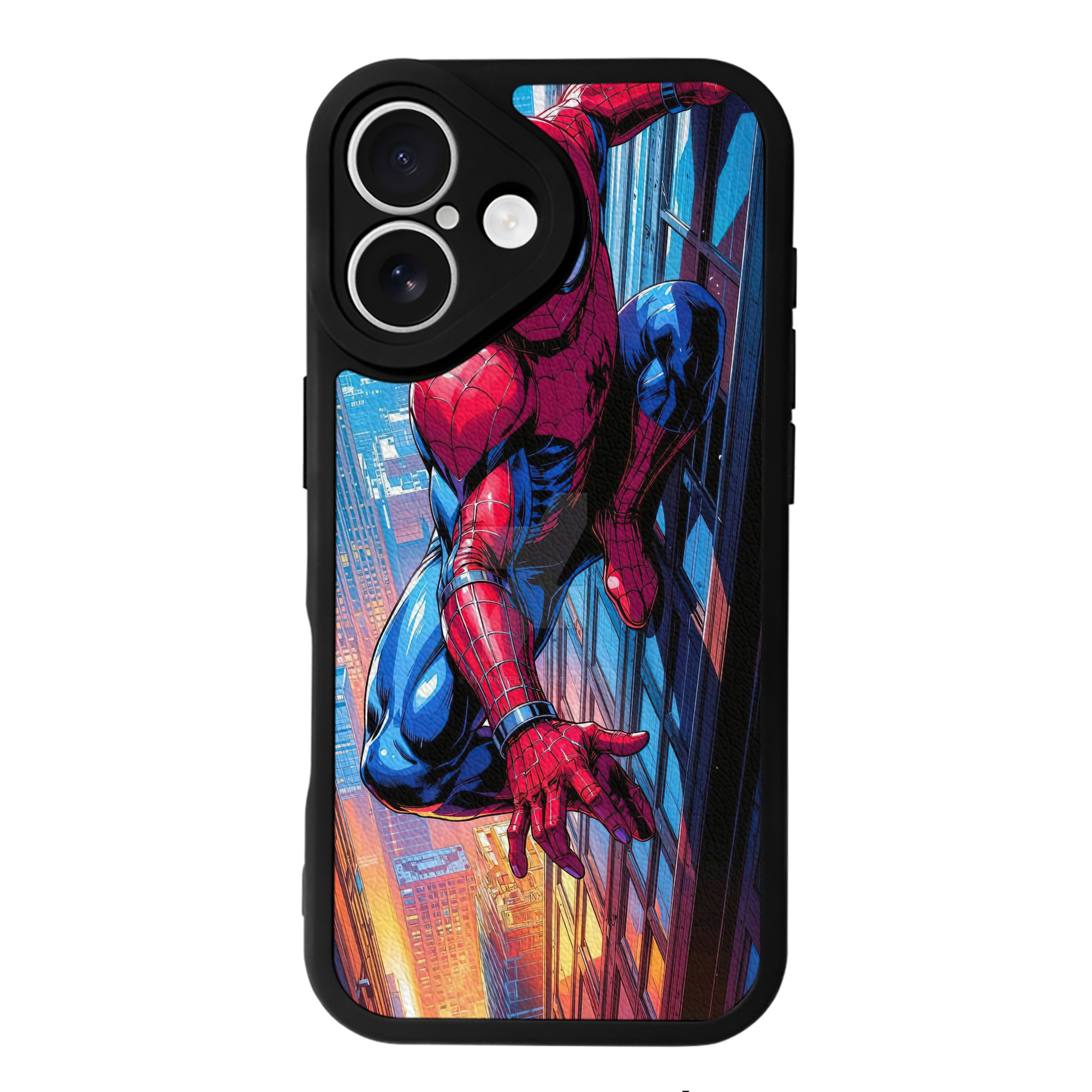 Spider Man スパイダーマン 【iPhone 16シリーズ対応】シリコンスマホケース（レザー調） 材質：シリコン